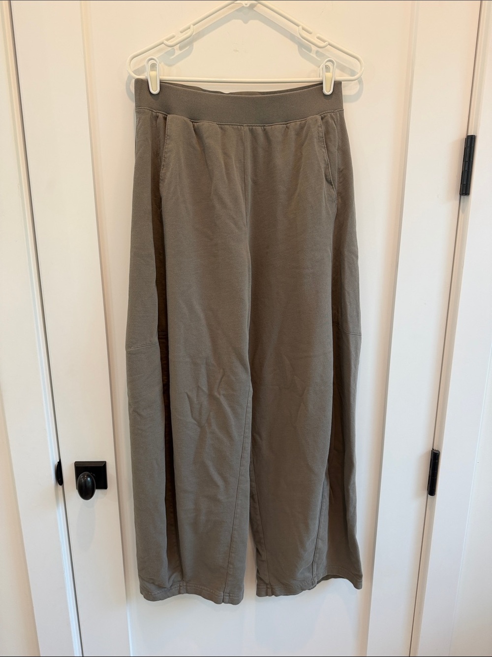 Tibi Light Weight Sweatshirting Winslow Pant Dark Stone Size S Small